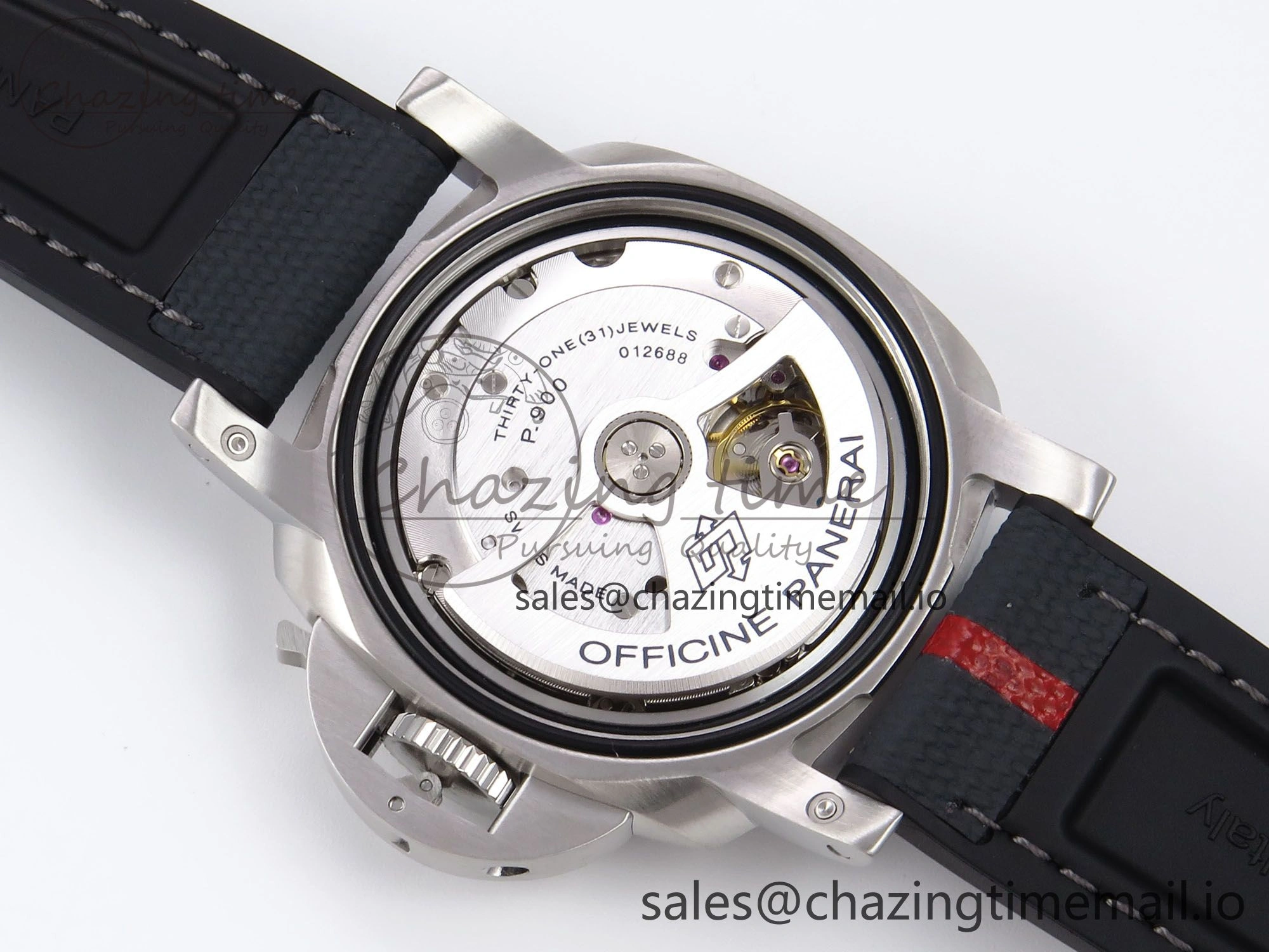 PAM1565 Luna Rossa Submersible VSF 1:1 Best Edition on Gray Fabric Strap P900