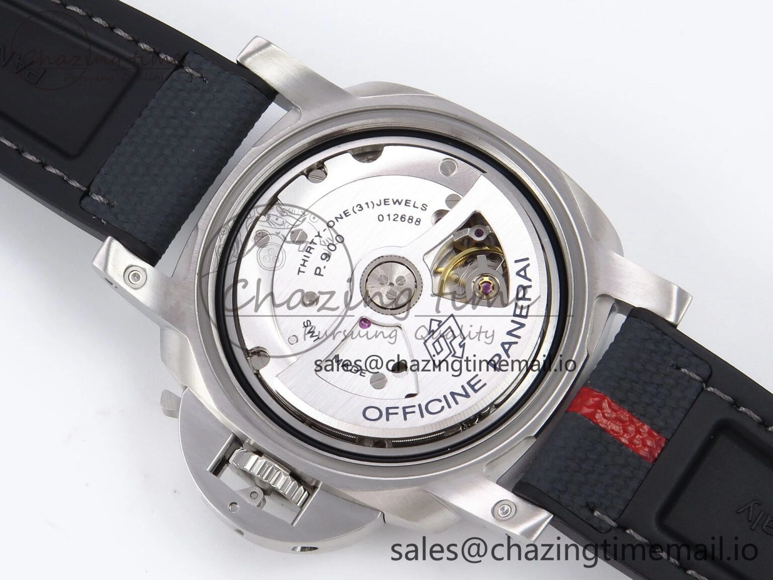 PAM1579 Luna Rossa Submersible VSF 1:1 Best Edition on Black Fabric Strap P900