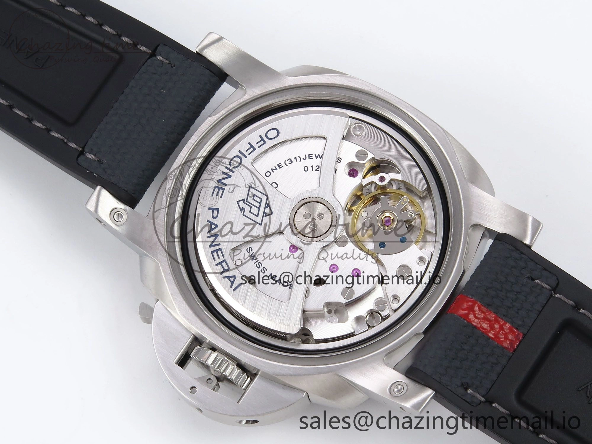 PAM1579 Luna Rossa Submersible VSF 1:1 Best Edition on Black Fabric Strap P900