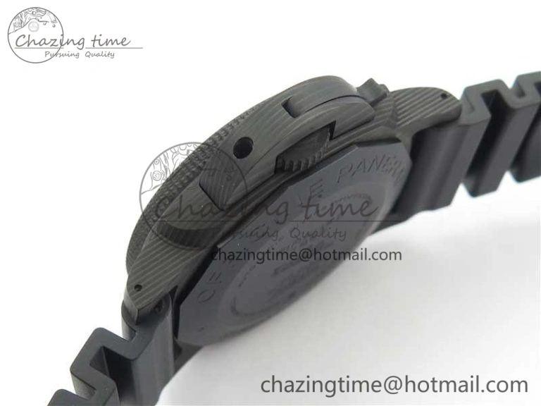 PAM1616 Carbotech 47mm VSF Best Edition Black Dial Blue Markers on Rubber Strap P.9010 Clone