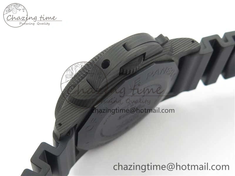 PAM1616 Carbotech 47mm VSF Best Edition Black Dial Blue Markers on Rubber Strap P.9010 Clone