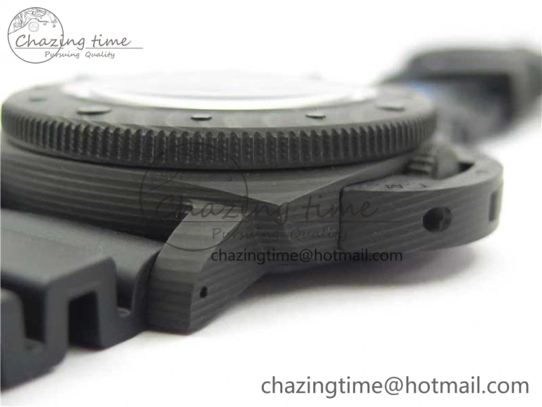 PAM1616 Carbotech 47mm VSF Best Edition Black Dial Blue Markers on Rubber Strap P.9010 Clone