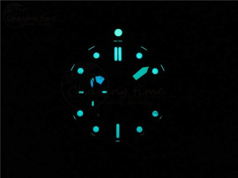PAM1616 Carbotech 47mm VSF Best Edition Black Dial Blue Markers on Rubber Strap P.9010 Clone
