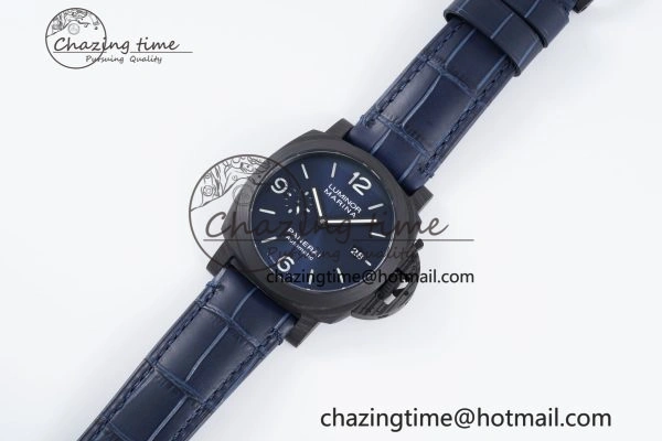 PAM1664 Carbotech VSF 1:1 Best Edition on Blue Leather Strap P.9010 Clone