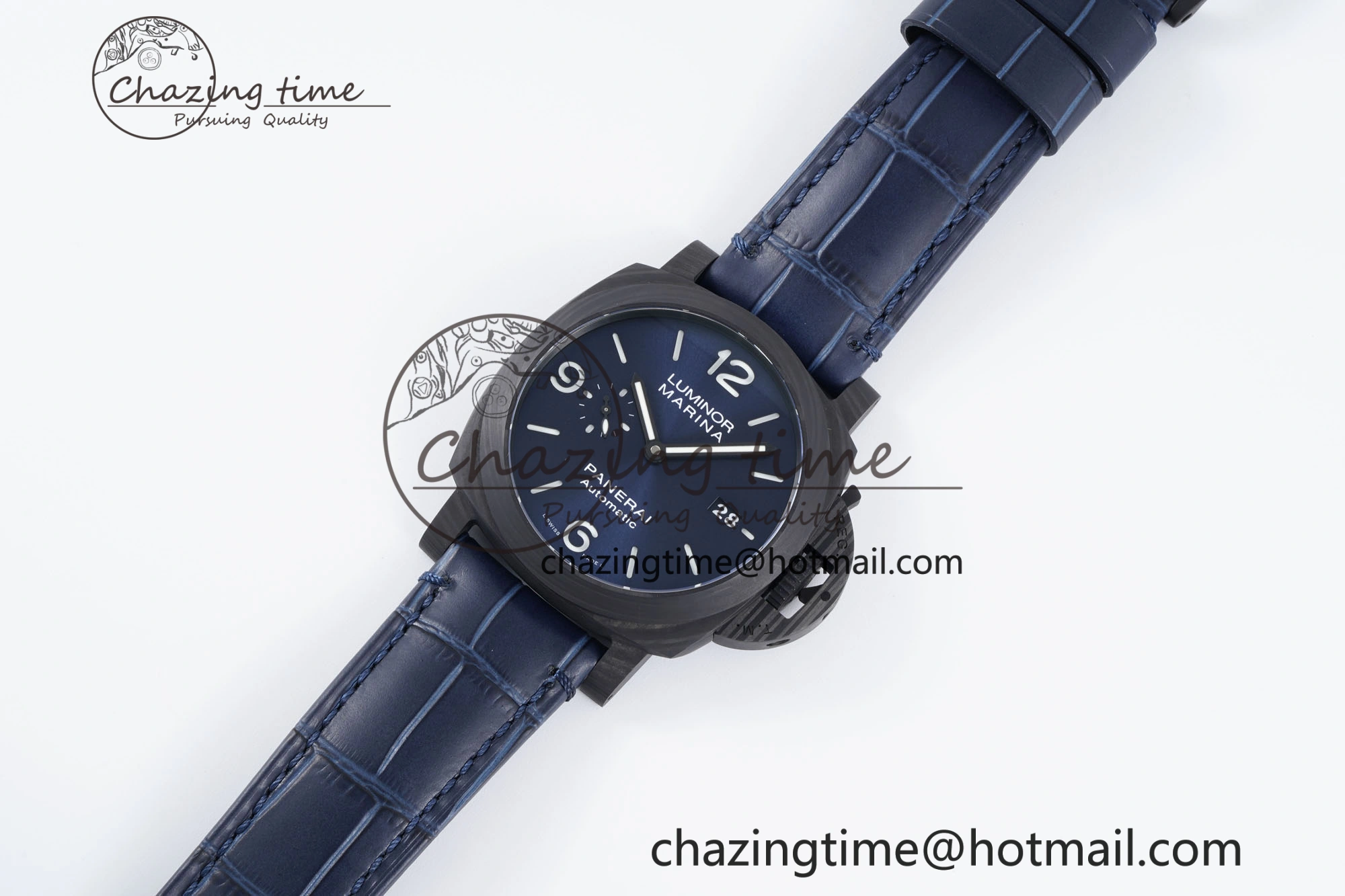 PAM1664 Carbotech VSF 1:1 Best Edition on Blue Leather Strap P.9010 Clone