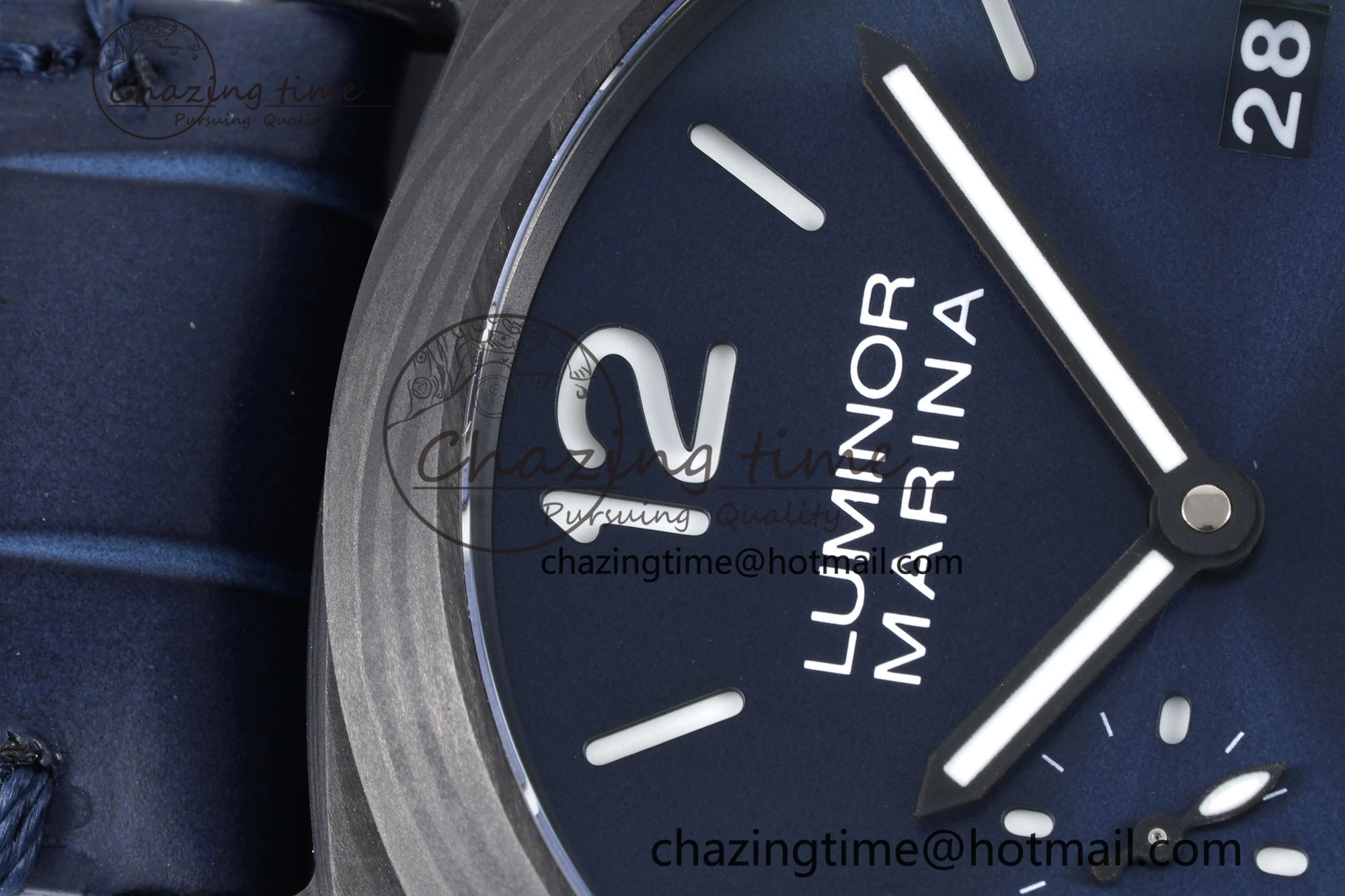 PAM1664 Carbotech VSF 1:1 Best Edition on Blue Leather Strap P.9010 Clone