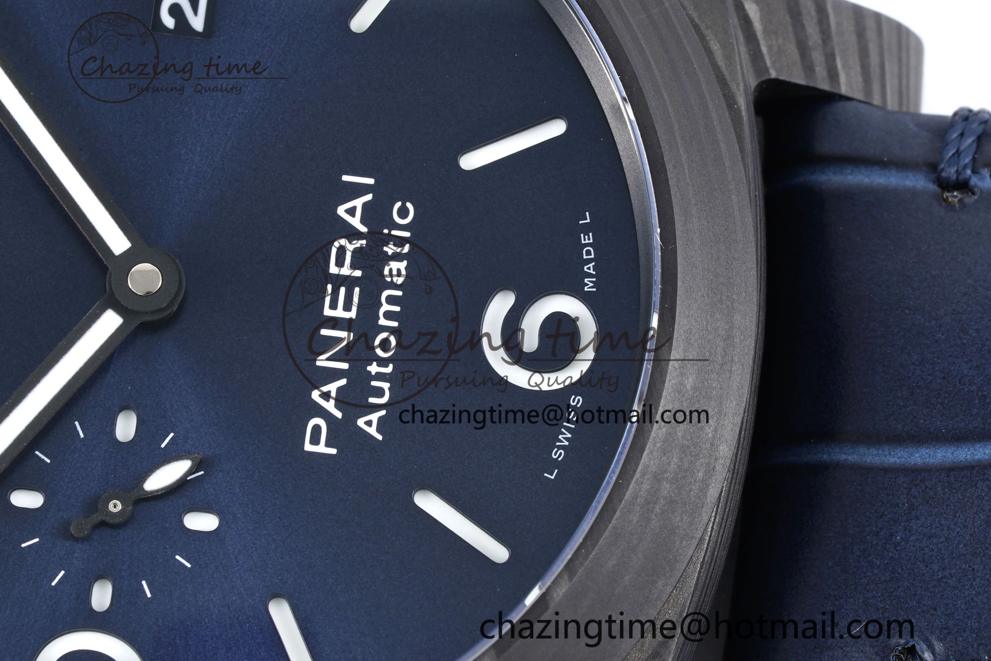 PAM1664 Carbotech VSF 1:1 Best Edition on Blue Leather Strap P.9010 Clone