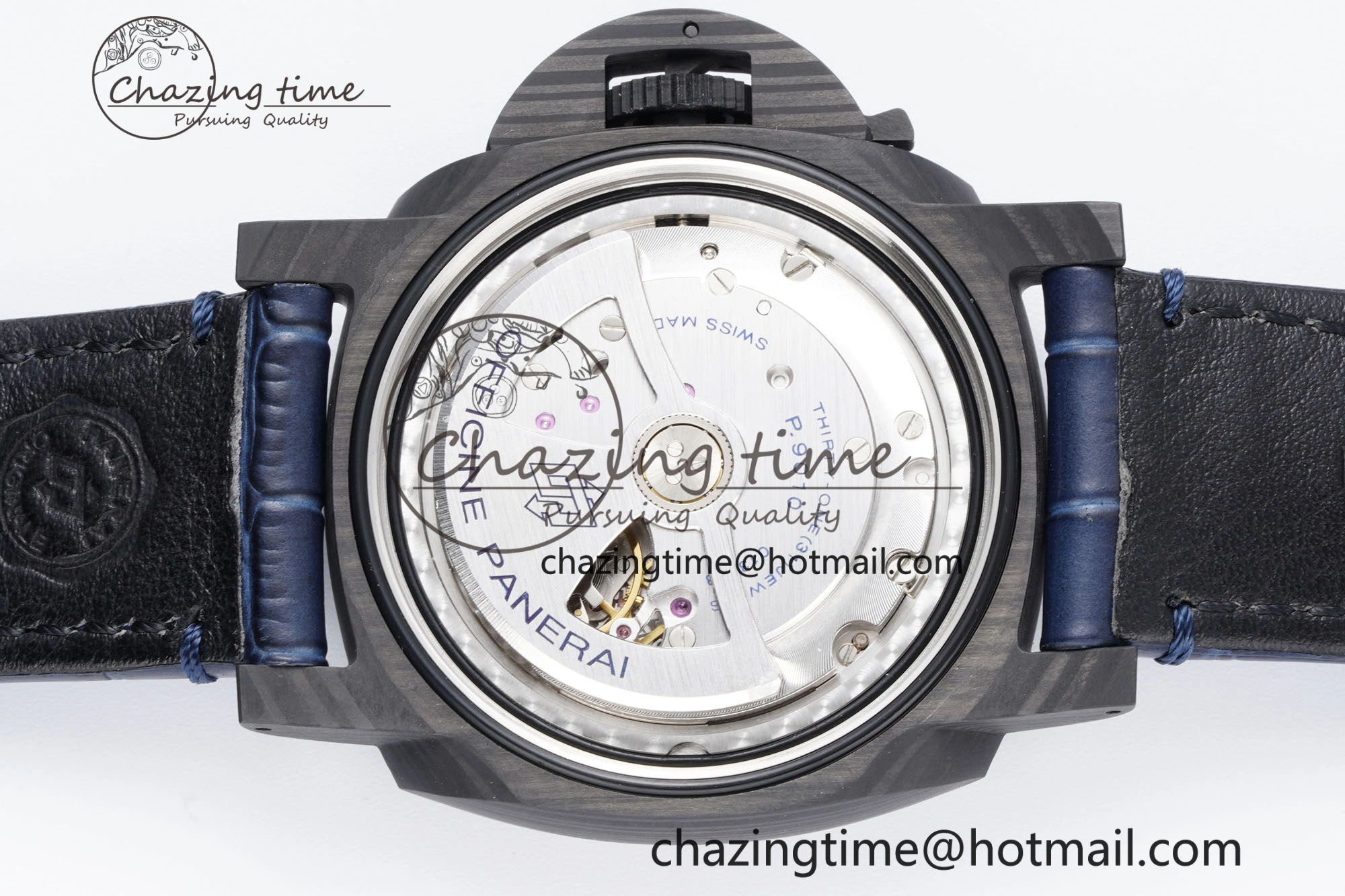PAM1664 Carbotech VSF 1:1 Best Edition on Blue Leather Strap P.9010 Clone