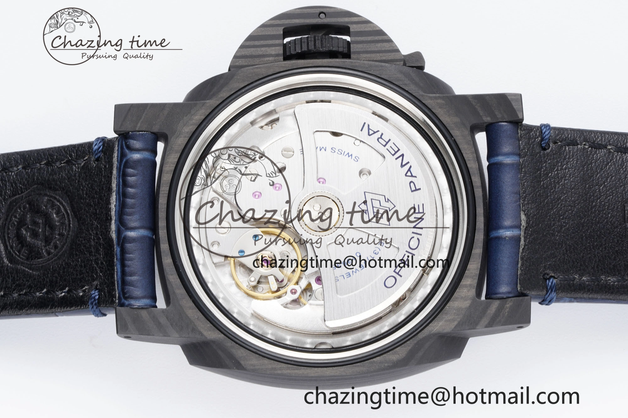 PAM1664 Carbotech VSF 1:1 Best Edition on Blue Leather Strap P.9010 Clone