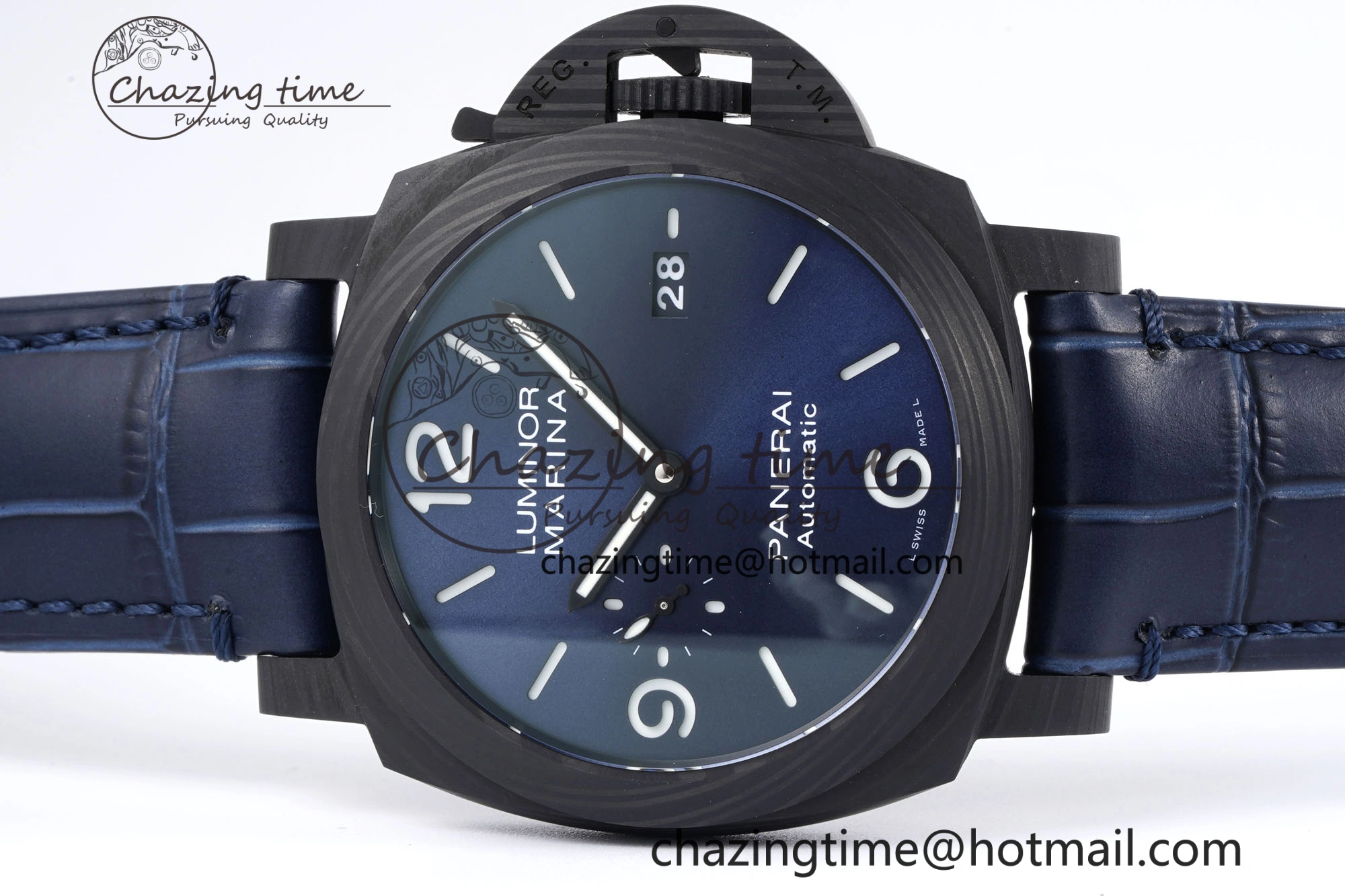 PAM1664 Carbotech VSF 1:1 Best Edition on Blue Leather Strap P.9010 Clone