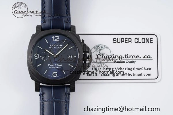 PAM1664 Carbotech VSF 1:1 Best Edition on Blue Leather Strap P.9010 Clone