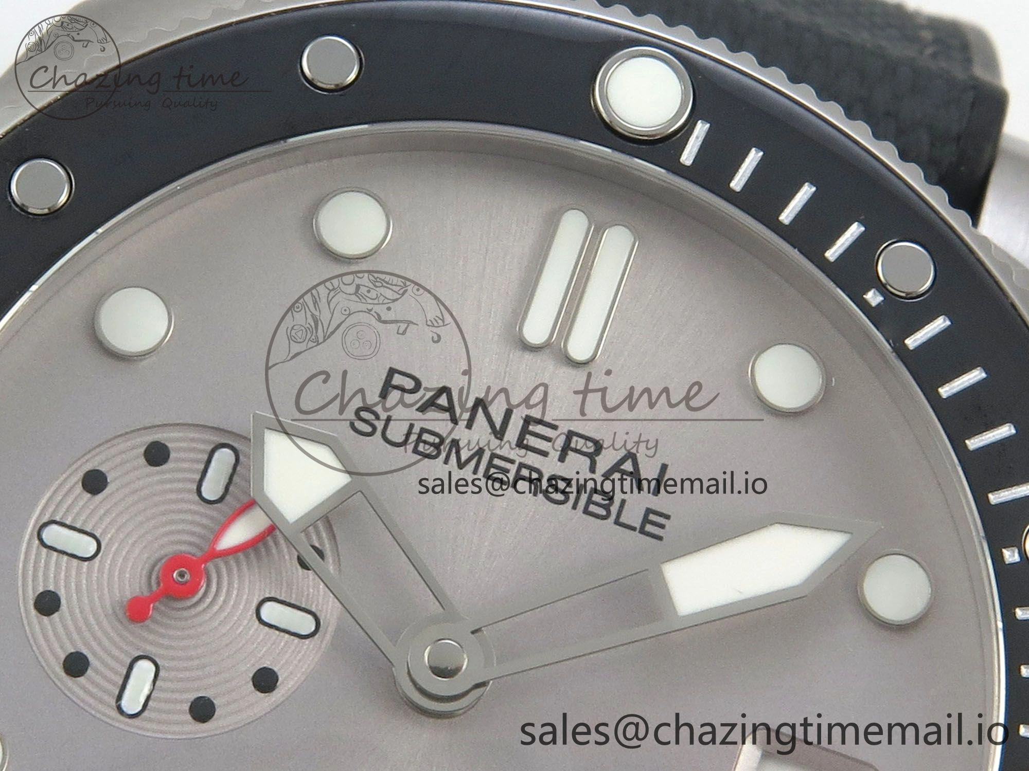 PAM1681 44mm Luna Rossa Submersible VSF 1:1 Best Edition On Gray Fabric Strap P900