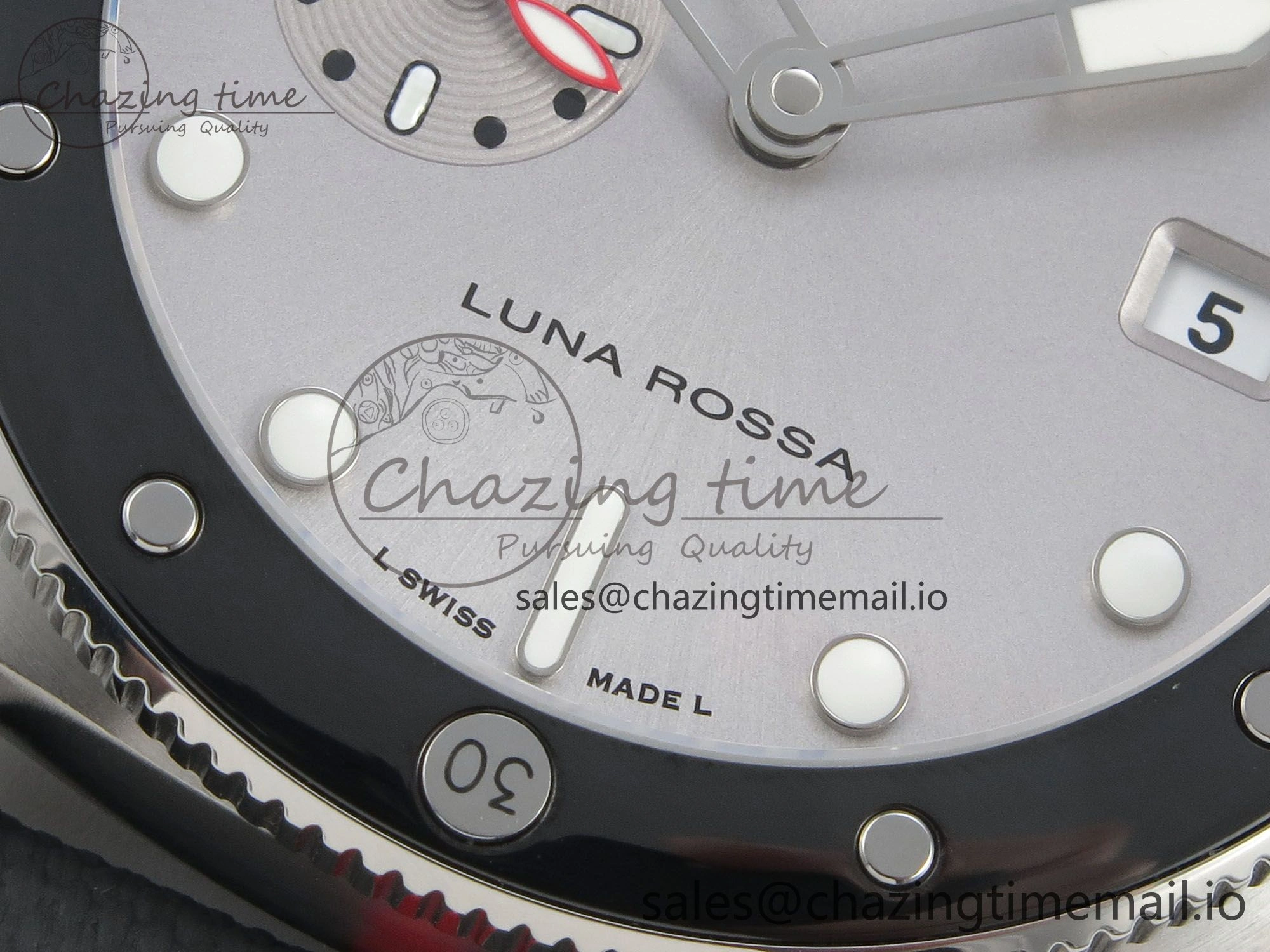 PAM1681 44mm Luna Rossa Submersible VSF 1:1 Best Edition On Gray Fabric Strap P900