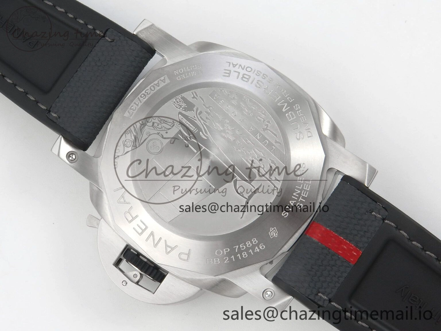PAM1681 44mm Luna Rossa Submersible VSF 1:1 Best Edition On Gray Fabric Strap P900