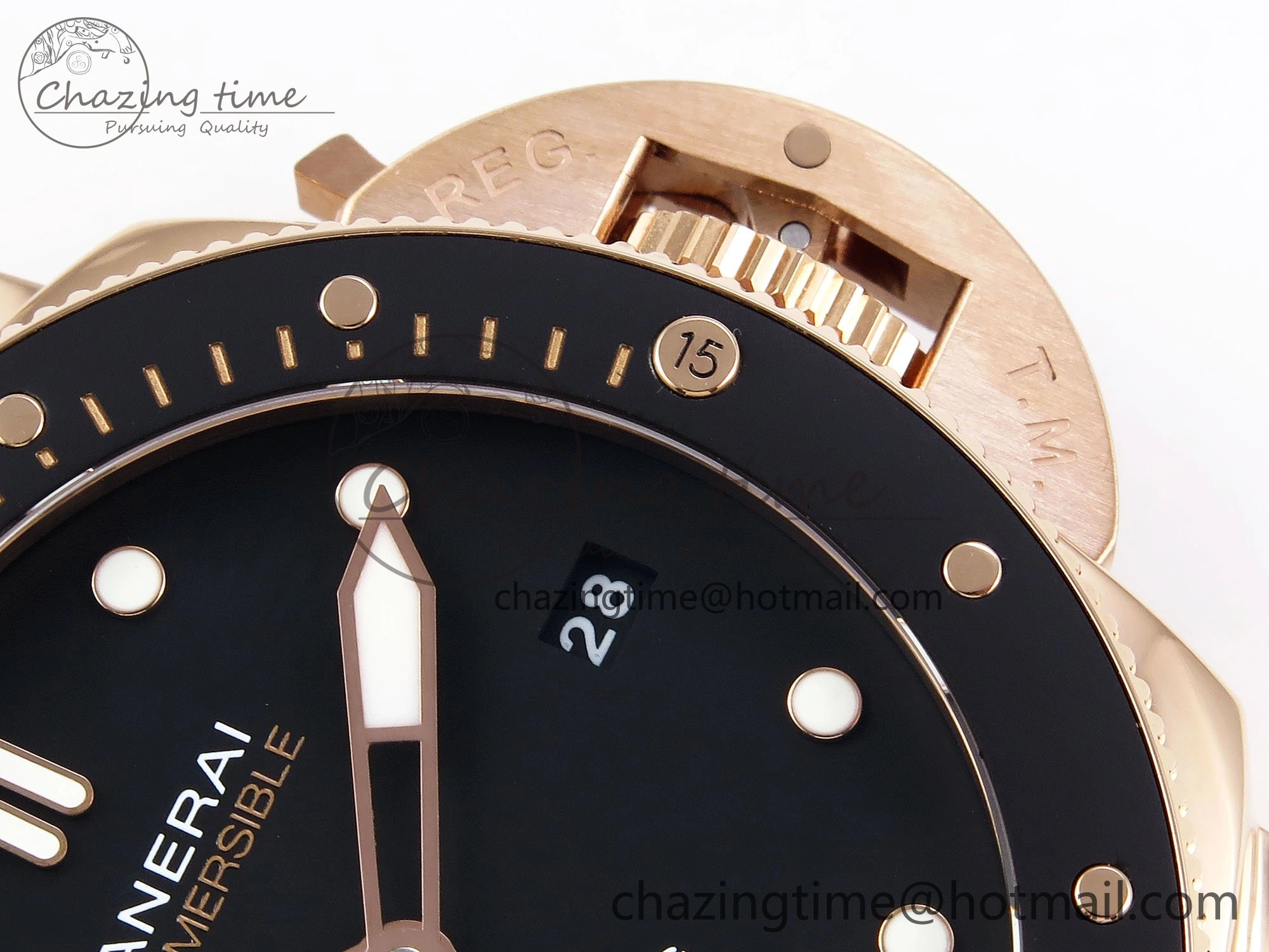 PAM2164 Luminor Submersible 42mm VSF Best Edition Black Dial on Rubber Strap P900 Clone