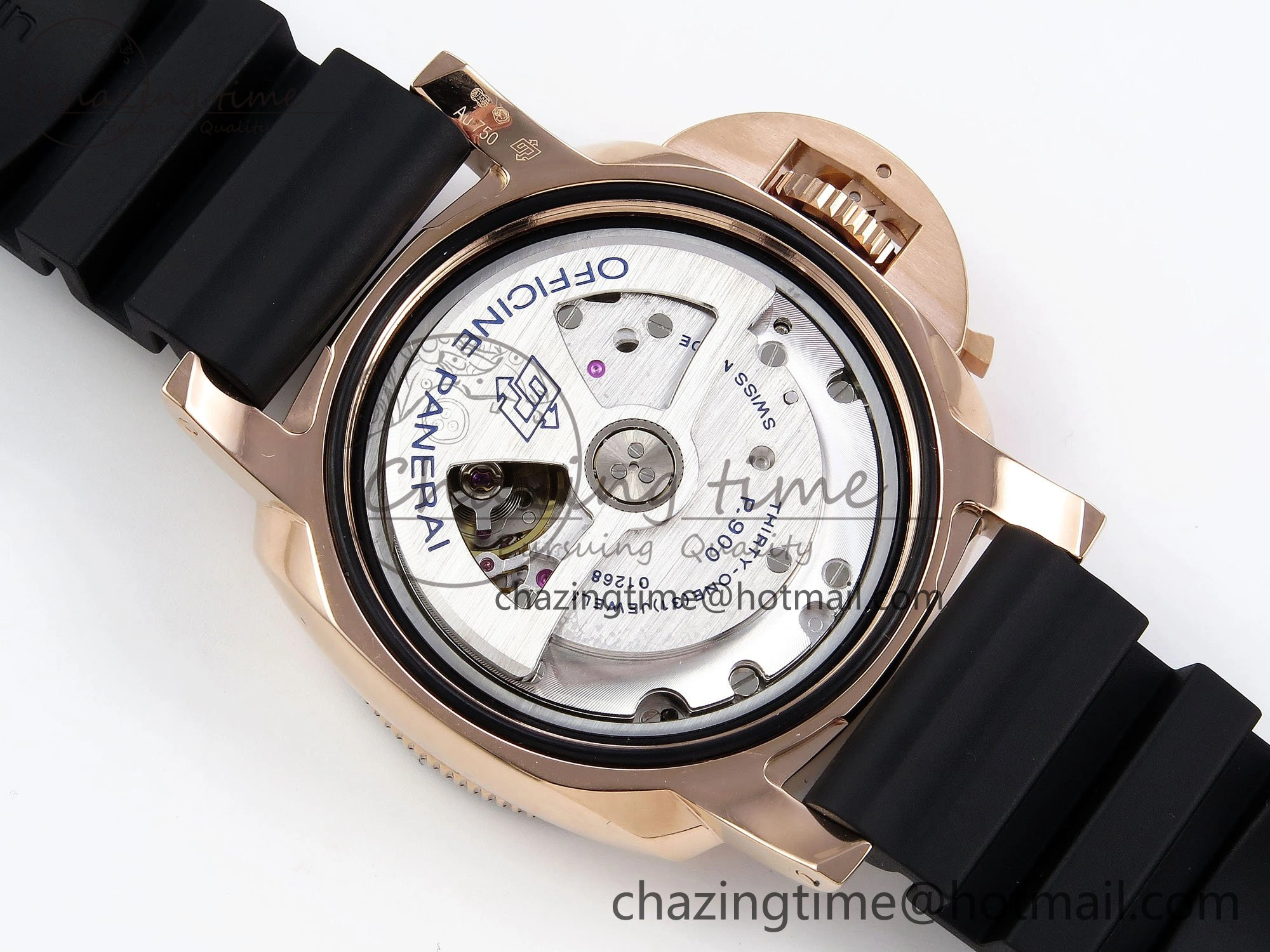 PAM2164 Luminor Submersible 42mm VSF Best Edition Black Dial on Rubber Strap P900 Clone