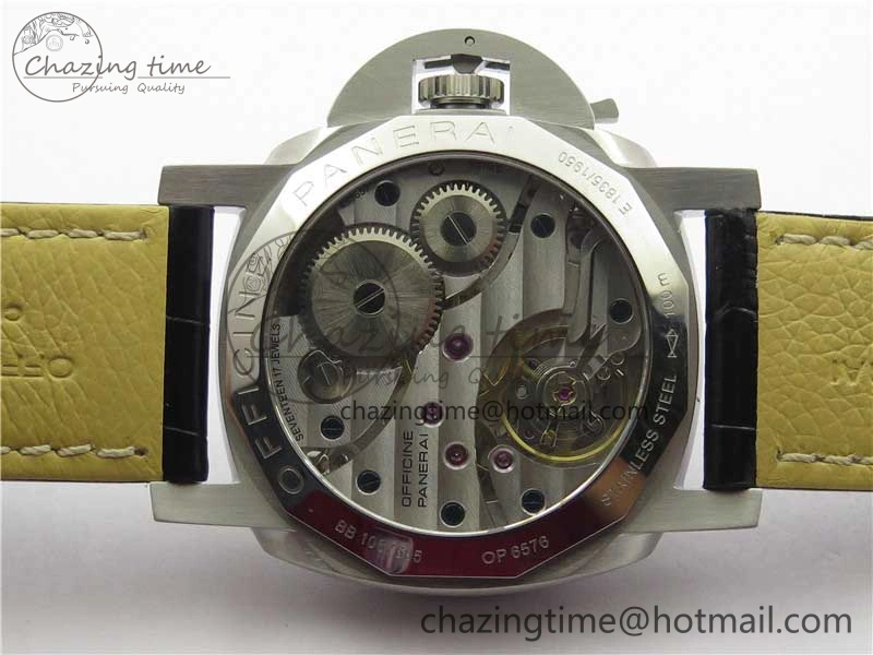 PAM217 H XF 1:1 Best Edition Superlumed Dial on Black Leather Strap A6497 with Y-Incabloc