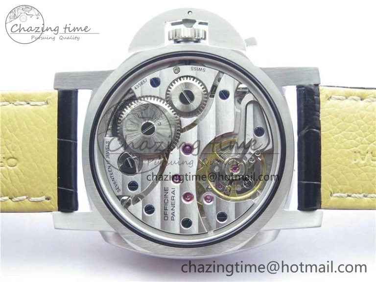 PAM217 H XF 1:1 Best Edition Superlumed Dial on Black Leather Strap A6497 with Y-Incabloc
