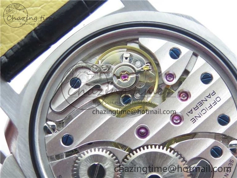 PAM217 H XF 1:1 Best Edition Superlumed Dial on Black Leather Strap A6497 with Y-Incabloc
