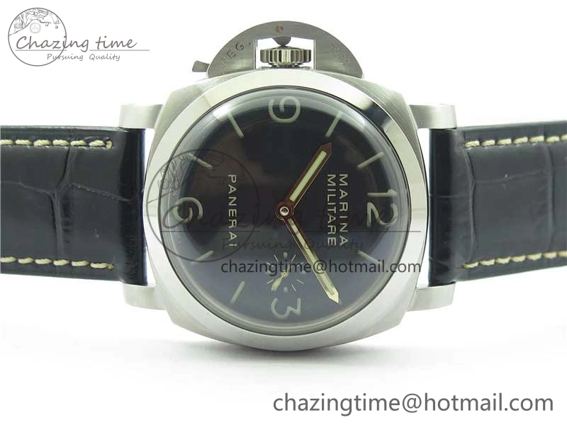 PAM217 H XF 1:1 Best Edition Superlumed Dial on Black Leather Strap A6497 with Y-Incabloc