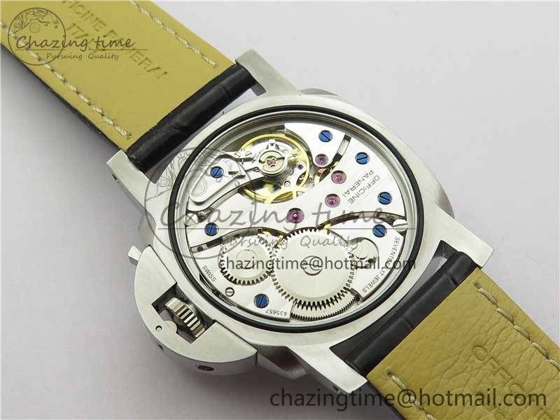 PAM217 H XF 1:1 Best Edition Superlumed Dial on Black Leather Strap A6497 with Y-Incabloc