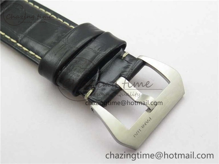PAM217 H XF 1:1 Best Edition Superlumed Dial on Black Leather Strap A6497 with Y-Incabloc