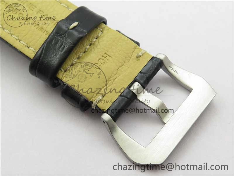 PAM217 H XF 1:1 Best Edition Superlumed Dial on Black Leather Strap A6497 with Y-Incabloc