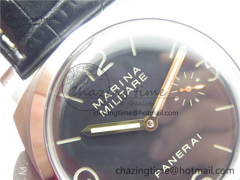 PAM217 H XF 1:1 Best Edition Superlumed Dial on Black Leather Strap A6497 with Y-Incabloc