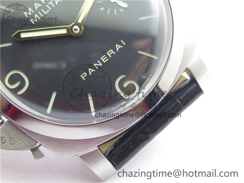 PAM217 H XF 1:1 Best Edition Superlumed Dial on Black Leather Strap A6497 with Y-Incabloc