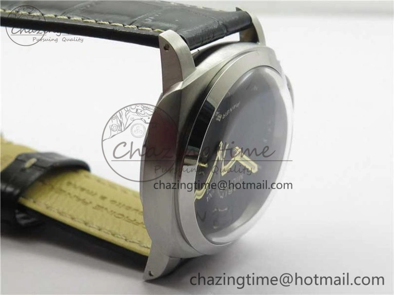 PAM217 H XF 1:1 Best Edition Superlumed Dial on Black Leather Strap A6497 with Y-Incabloc
