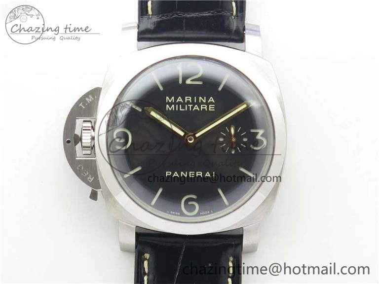 PAM217 H XF 1:1 Best Edition Superlumed Dial on Black Leather Strap A6497 with Y-Incabloc