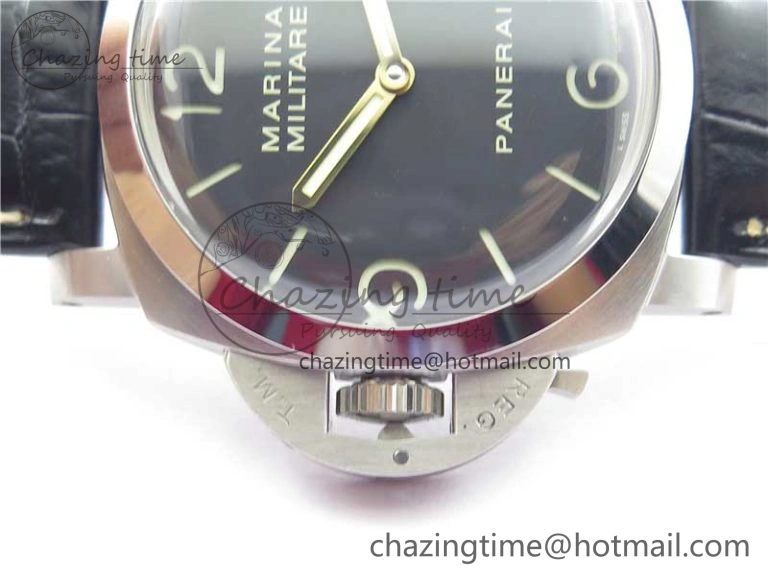PAM217 H XF 1:1 Best Edition Superlumed Dial on Black Leather Strap A6497 with Y-Incabloc