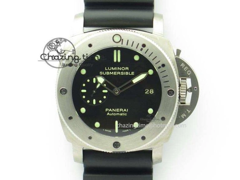 PAM305 L Titanium Lite V6F 1:1 Best Edition On Black Rubber Strap P9000
