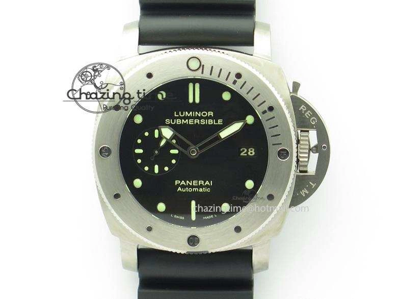 PAM305 L Titanium Lite V6F 1:1 Best Edition On Black Rubber Strap P9000