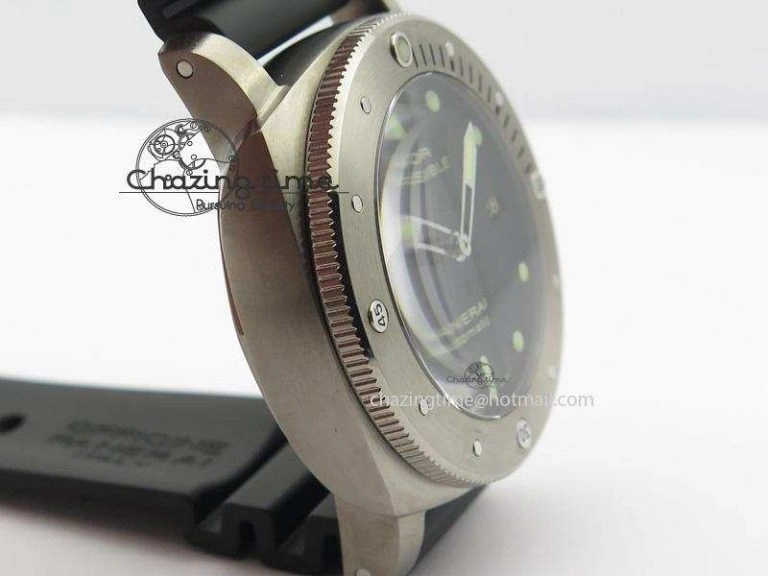 PAM305 L Titanium Lite V6F 1:1 Best Edition On Black Rubber Strap P9000