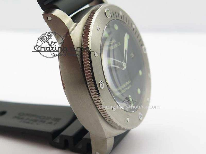 PAM305 L Titanium Lite V6F 1:1 Best Edition On Black Rubber Strap P9000