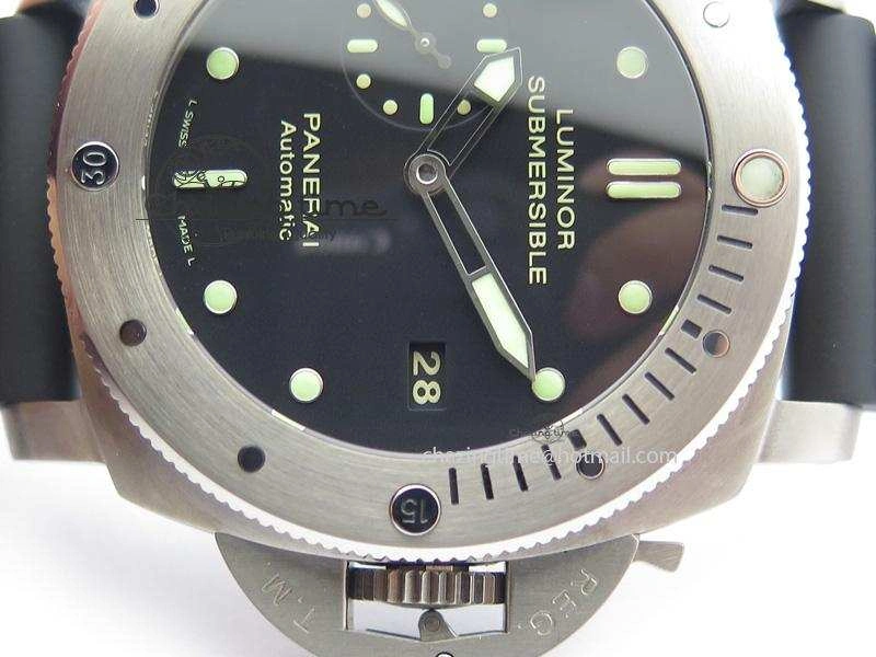 PAM305 L Titanium Lite V6F 1:1 Best Edition On Black Rubber Strap P9000