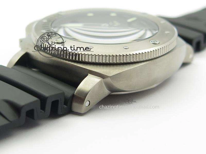 PAM305 L Titanium Lite V6F 1:1 Best Edition On Black Rubber Strap P9000