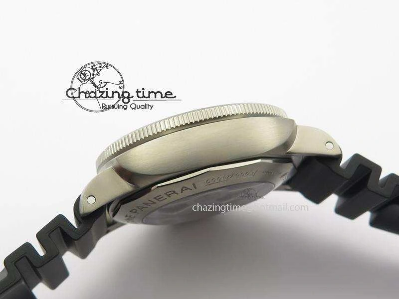 PAM305 L Titanium Lite V6F 1:1 Best Edition On Black Rubber Strap P9000