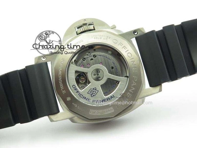 PAM305 L Titanium Lite V6F 1:1 Best Edition On Black Rubber Strap P9000