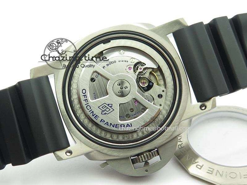 PAM305 L Titanium Lite V6F 1:1 Best Edition On Black Rubber Strap P9000