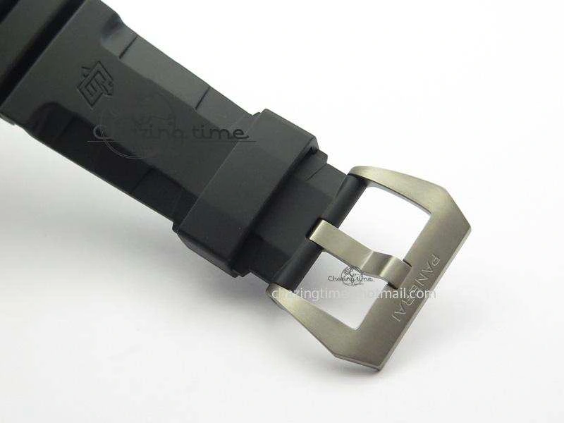 PAM305 L Titanium Lite V6F 1:1 Best Edition On Black Rubber Strap P9000