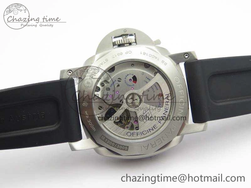PAM320 M GMT VSF 1:1 Best Edition On Black Rubber Strap P.9001 Super Clone V2