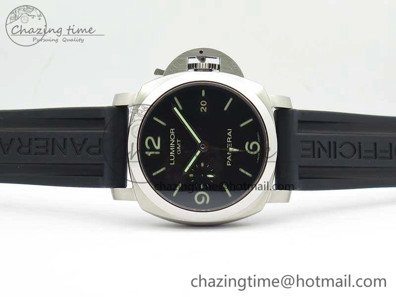 PAM320 M GMT VSF 1:1 Best Edition On Black Rubber Strap P.9001 Super Clone V2