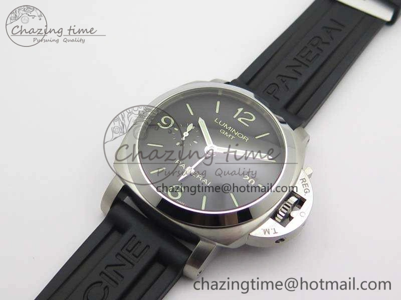 PAM320 M GMT VSF 1:1 Best Edition On Black Rubber Strap P.9001 Super Clone V2