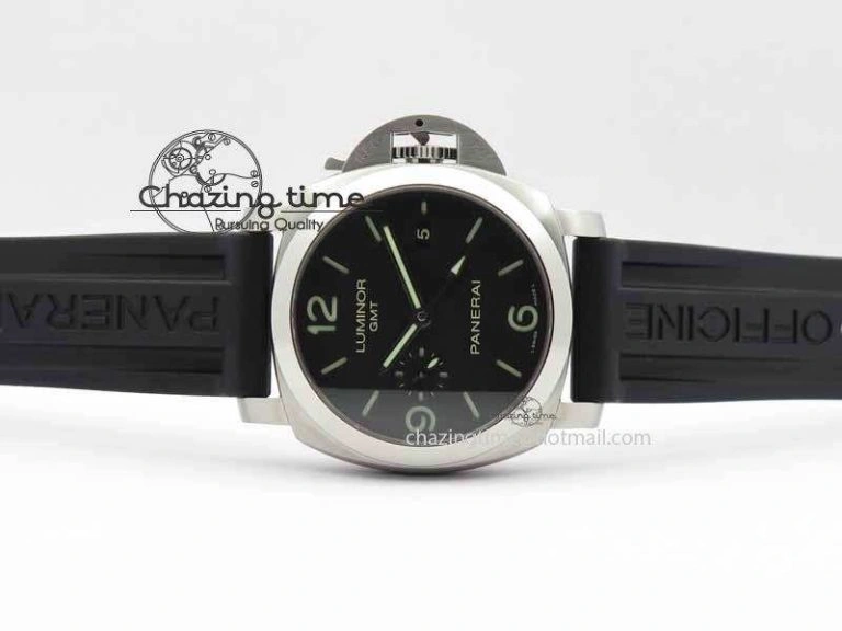 PAM320 M GMT VSF 1:1 Best Edition On Black Rubber Strap P.9001 Super Clone