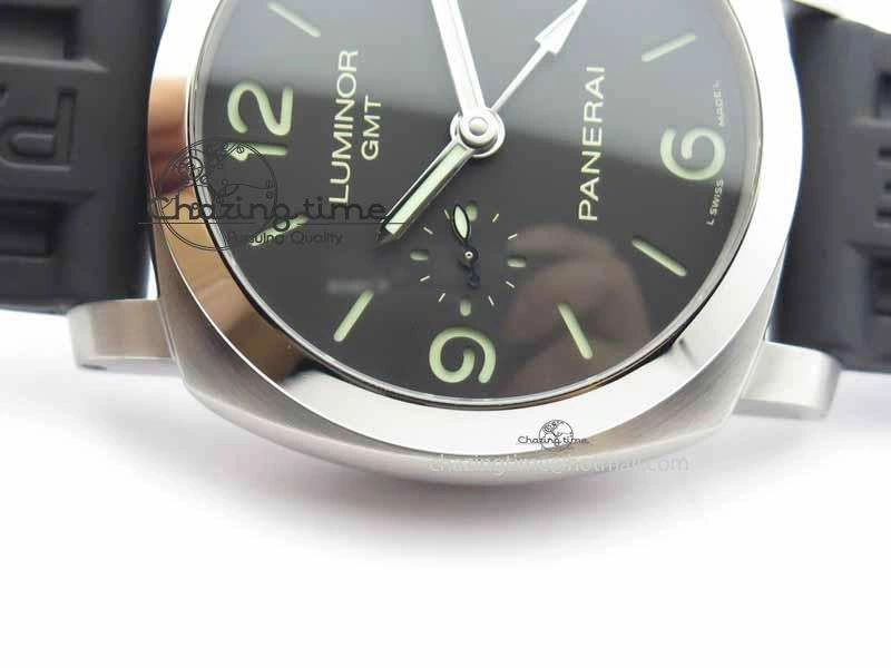 PAM320 M GMT VSF 1:1 Best Edition On Black Rubber Strap P.9001 Super Clone