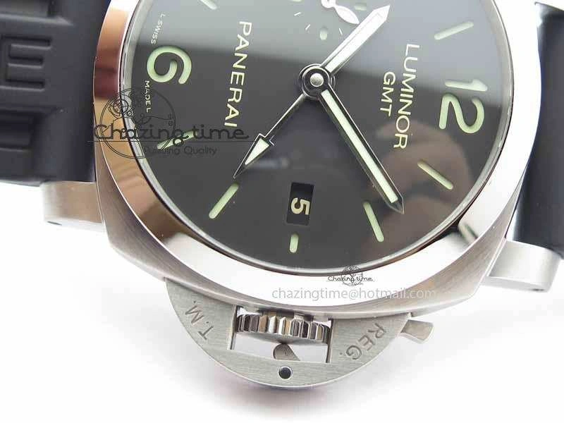 PAM320 M GMT VSF 1:1 Best Edition On Black Rubber Strap P.9001 Super Clone