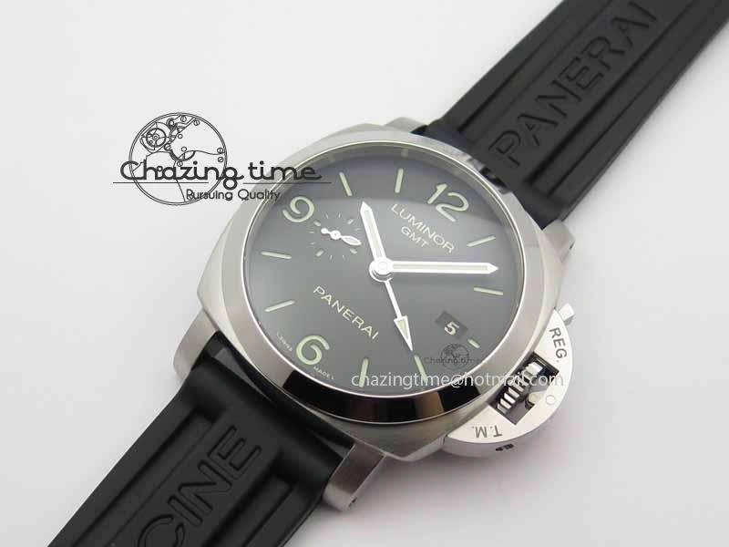 PAM320 M GMT VSF 1:1 Best Edition On Black Rubber Strap P.9001 Super Clone