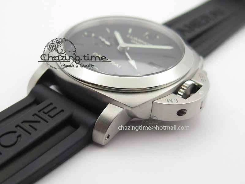 PAM320 M GMT VSF 1:1 Best Edition On Black Rubber Strap P.9001 Super Clone